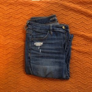 American Eagle High Rise Distressed Skinny Jeans